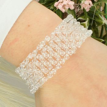 Srebrna bransoletka ślubna z kryształami Swarovski® 925 BR 335 – elegancka biżuteria dla panny młodej kryształki.jpg